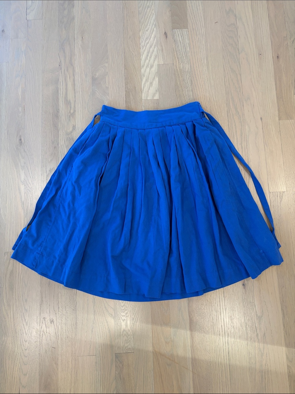 Maeve Royal Blue Pleated Midi Skirt